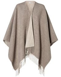 Fendi - Cape Met Franje En Ff-Patroon - Lyst