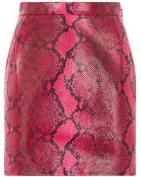 Roberto Cavalli - Python-Print Mini Skirt - Lyst