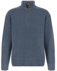 JW Anderson - Ribbed-Knit Half-Zip Sweater - Lyst