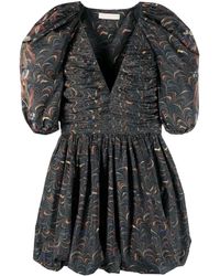 Ulla Johnson - Vestido fruncido con mangas farol - Lyst