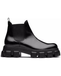 Prada - Monolith Chelsea Boots - Lyst
