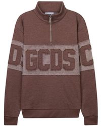 Gcds - Logo-Appliqué Half-Zip Sweatshirt - Lyst