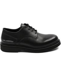 Karl Lagerfeld - Lace-Up Leather Derby Shoes - Lyst