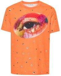 Acne Studios - Eye-print Organic-cotton T-shirt - Lyst