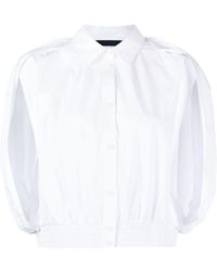 Juun.J - Cape-style Cotton-blend Shirt - Lyst