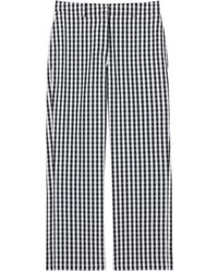 Burberry Gingham Cropped Pants - Black