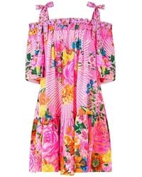 CAMILLA - Robe Courte Volantée À Épaules Dénudées - Lyst