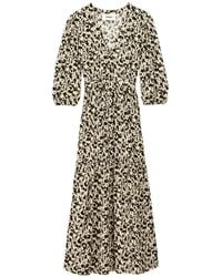 Ba&sh - Palma Tiered Animal-Print Dress - Lyst