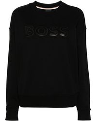 BOSS - Sweatshirt mit Logo-Patch - Lyst