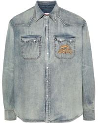 KENZO - Denim Shirt With Embroidery - Lyst