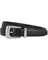 Saint Laurent - Leather Folk-Buckle Belt - Lyst