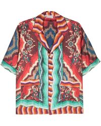Pierre Louis Mascia - Graphic-print Silk Shirt - Lyst