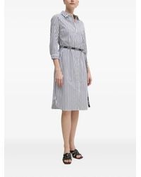 Joop! - Chemisier Midi A Righe Con Cintura - Lyst