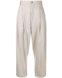 Hed Mayner - High-waisted Cropped Trousers - Lyst
