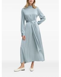 Gestuz - Midi-Jurk Met Col En Ceintuur - Lyst