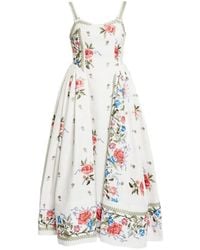 Erdem - Faille Floral Bustier Dress - Lyst