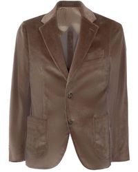 Lardini - Corduroy Single-Breasted Blazer - Lyst