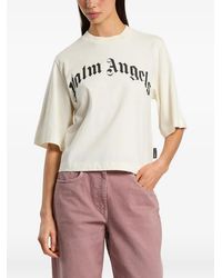 Palm Angels - Logo-Print Boxy T-Shirt - Lyst