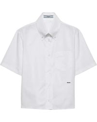 Prada - Cotton Poplin Shirt - Lyst