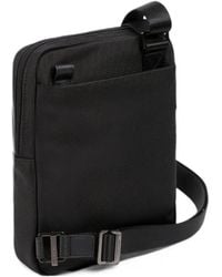 Piquadro - Logo-Plaque Panelled Messenger Bag - Lyst