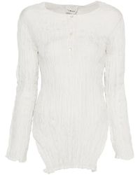 P.A.R.O.S.H. - Button Textured Blouse - Lyst