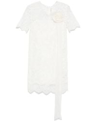 Ermanno Scervino - Floral-Lace Mini Dress - Lyst