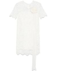 Ermanno Scervino - Floral-Lace Mini Dress - Lyst