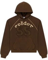 Sp5der - Distressed Logo-Patch Hoodie - Lyst