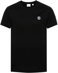Burberry - Logo-Embroidered Cotton T-Shirt - Lyst