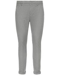 Dondup - Slub-Texture Turn-Up Trousers - Lyst