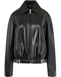 Loewe - ベルテッド レザージャケット - Lyst