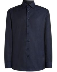 Etro - Cotton Jacquard Shirt With Arnica Motif - Lyst
