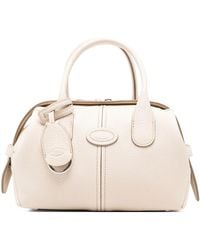 Tod's - Di Logo-Embossed Leather Tote Bag - Lyst