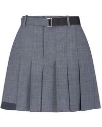 Sacai - Short De Tailleur Suiting Gris - Lyst