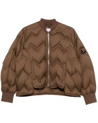 ERMANNO FIRENZE - Chevron-Quilted Logo-Patch Jacket - Lyst