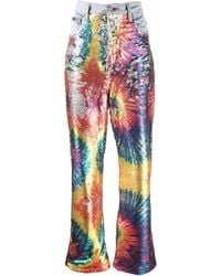 Philipp Plein - Jean Brodé De Sequins À Imprimé Tie-Dye - Lyst