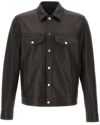 Tagliatore - レザーシャツジャケット - Lyst