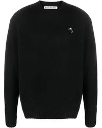 Acne Studios - Logo-embroidered Wool Jumper - Lyst