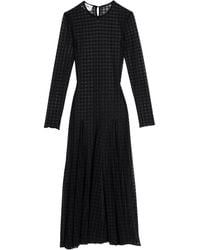 Ami Paris - Vestido midi a cuadros - Lyst