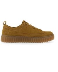 Clarks - Torhill Lace Suede Ridged-Sole Sneakers - Lyst