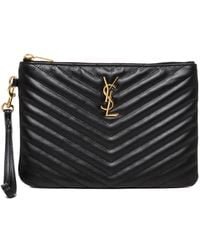 Saint Laurent - Cassandre Quilted Leather Purse - Lyst