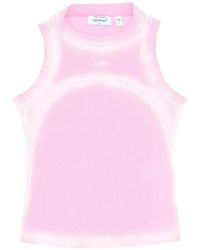 Off-White c/o Virgil Abloh - Spray-Effect Ribbed Tank Top - Lyst