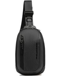 Piquadro - Leather-Trim Messenger Bag - Lyst