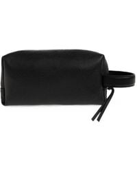 Jil Sander - Logo-Patch Pebbled Toiletry Bag - Lyst