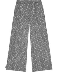 Ganni - Pantalones con motivo en jacquard - Lyst
