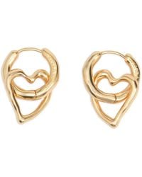 Bimba Y Lola - Textured Double Hoop Heart Earrings - Lyst