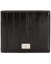 Dolce & Gabbana - Eel Skin Leather Bifold Wallet - Lyst