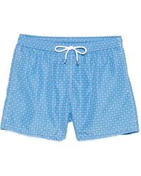 Fedeli - Drawstring Print Swim Shorts - Lyst