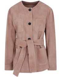Max Mara - Bohemia Belted Suede Jacket - Lyst