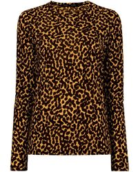 Proenza Schouler - Leopard-print Long-sleeve T-shirt - Lyst
